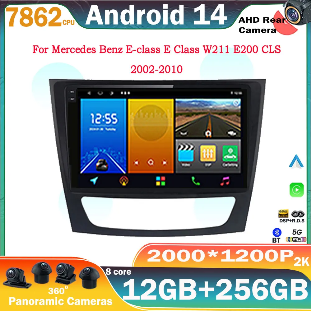 Автомобильный радиоприемник Android Carplay для Mercedes Benz E-class E Class W211 E200 CLS 2002-2010 стерео