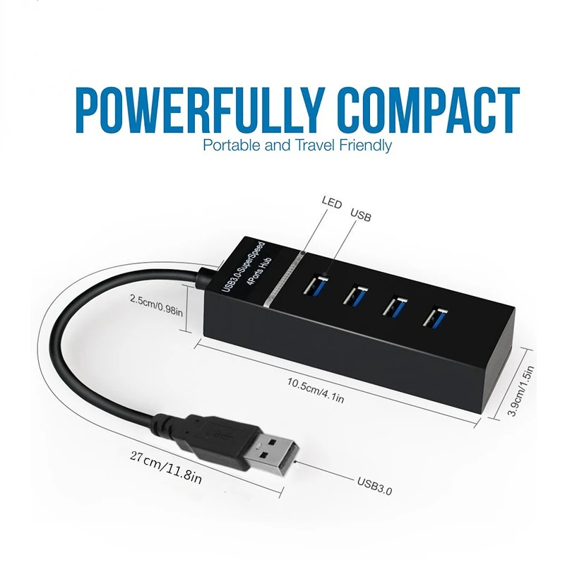 Концентратор USB 3 0 Тип C 4 порта 2 мульти-разветвитель расширитель для MacBook Air Lenovo