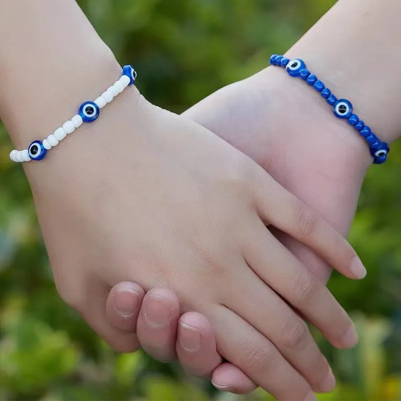 

Spotify High Quantity Bracelet for Women Hot Selling New Devil's Eye Good Friend's Eye Female Bracelet Two-piece Set