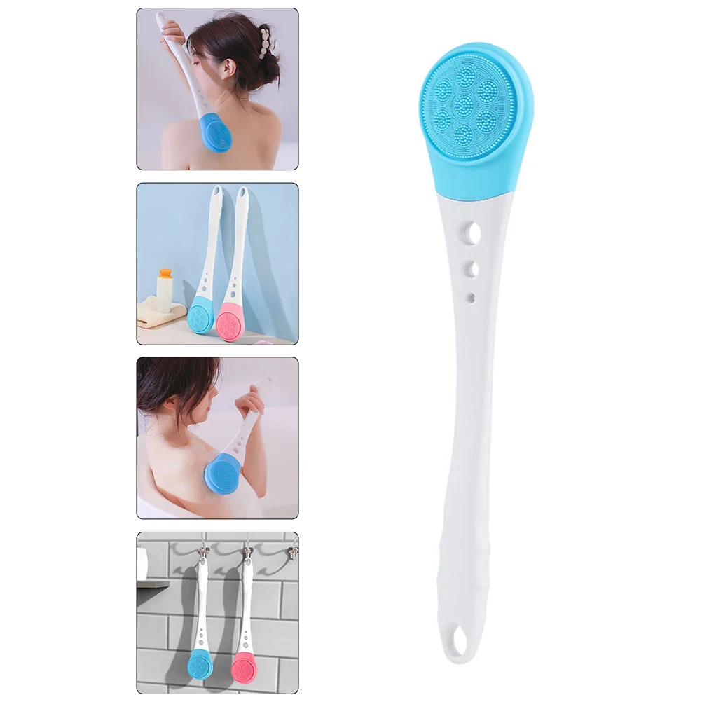 

1Pc Long Handle Brush Silicone Shower Brush Home Bathing Supply