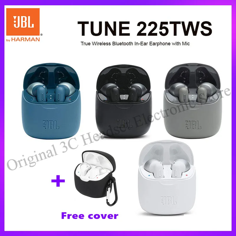 Оригинальные беспроводные Bluetooth наушники JBL TUNE 225TWS, музыкальная гарнитура, спортивные наушники, водонепроницаемые стереонаушники с басами