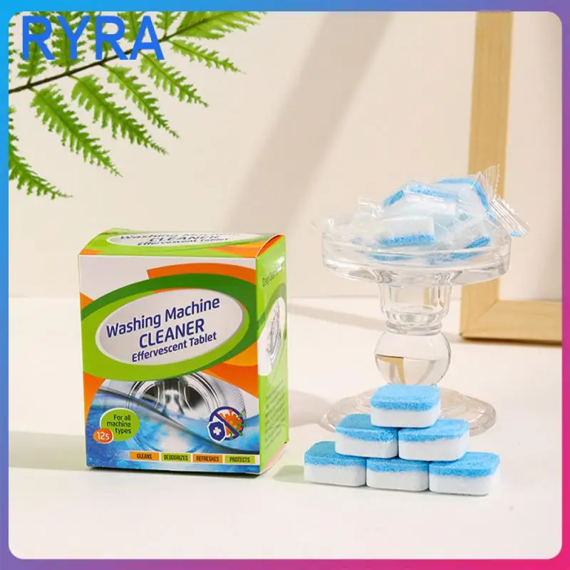 

Detergent Wide Range Of Applications Deodorization Washing Machine Cleaner 110g 8.5*3.5*7.5cm Effervescent Tablets Descaling