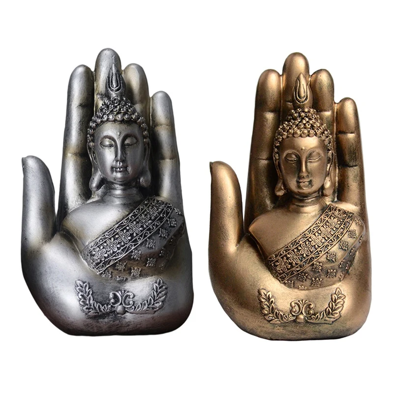 

Resin Palm Buddha Statue Home Decoration Buddha Statue,Suitable For Hallway, Bedroom,Living Room And Other Places