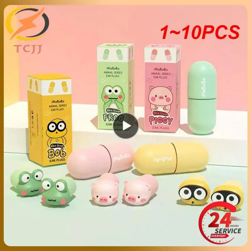 

1~10PCS Sleep Cartoon Sponge Silent Sound Insulation Silent Sound Earplugs Anti-noise