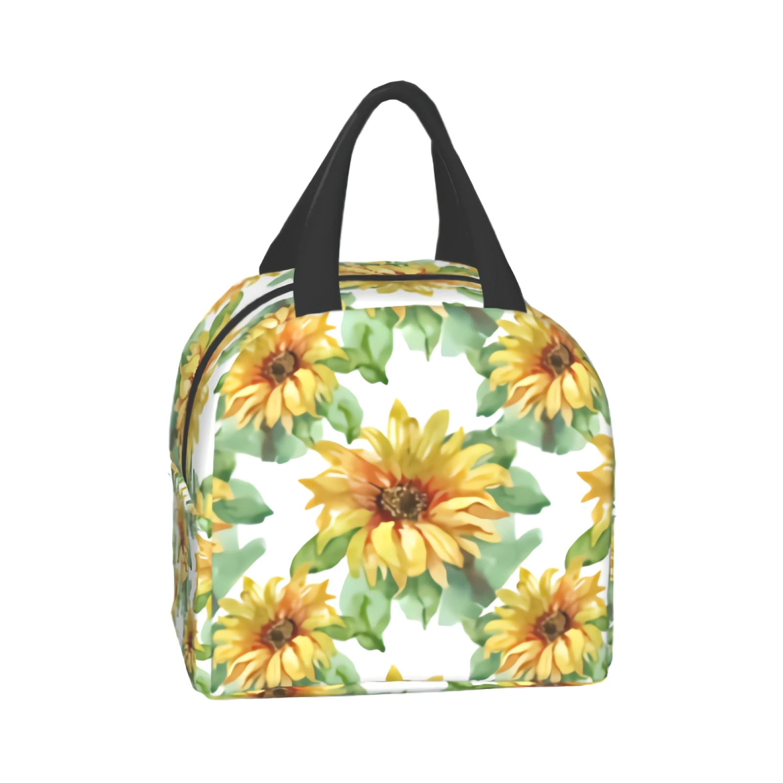 

Sunflowers Summer Yellow Leaves Lunch bag Cooler Tote Bag for Women Men Office Work School Picnic Beach Lightweight Portable