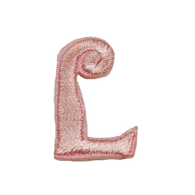 

H9ED 26 PCS Iron on Letters Patches Applique Sew on Patches Rose Gold Letter A-Z Patch Alphabet Embroidered Patches DIY