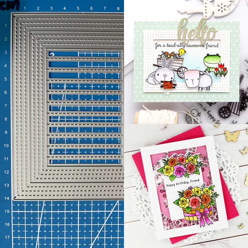 

Lucky Goddess Metal Cutting Dies Stitched cover Panel diy Scrapbooking Photo Album Decorative Embossing Paper Card Crafts Die