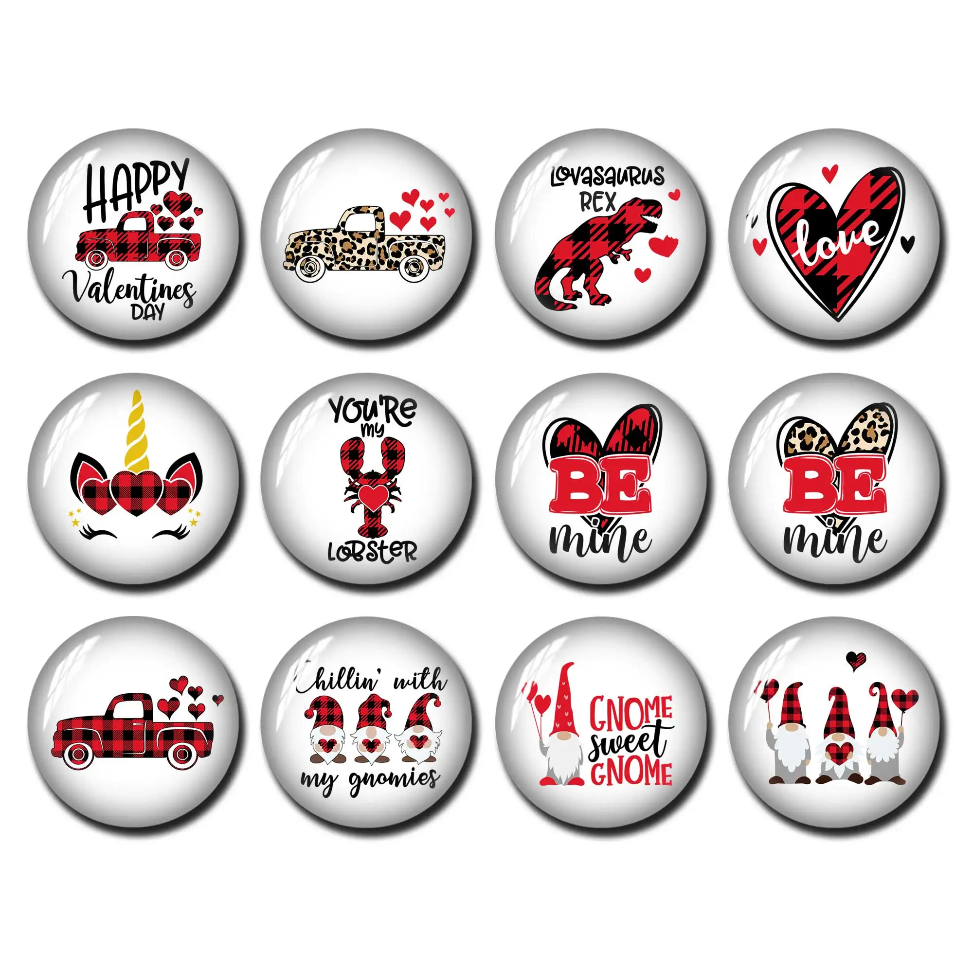 

Valentine's Day Cabochon, love heart Kiss Lips image Glass dome,12mm 16mm 20mm 25mm 30mm 40mm Picture Beads - FJ1436