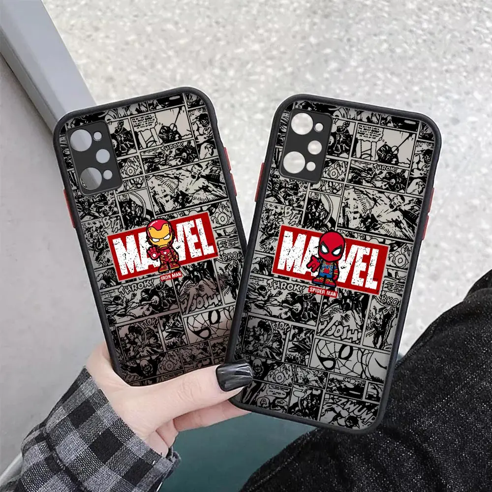 

Marvel Avengers Comics Heros Case Realme Narzo 50I 50A 50 GT Neo 2 Master XT X7 V15 V11 C55 C35 C33 C31 C30 C21 C21Y C20 Cover