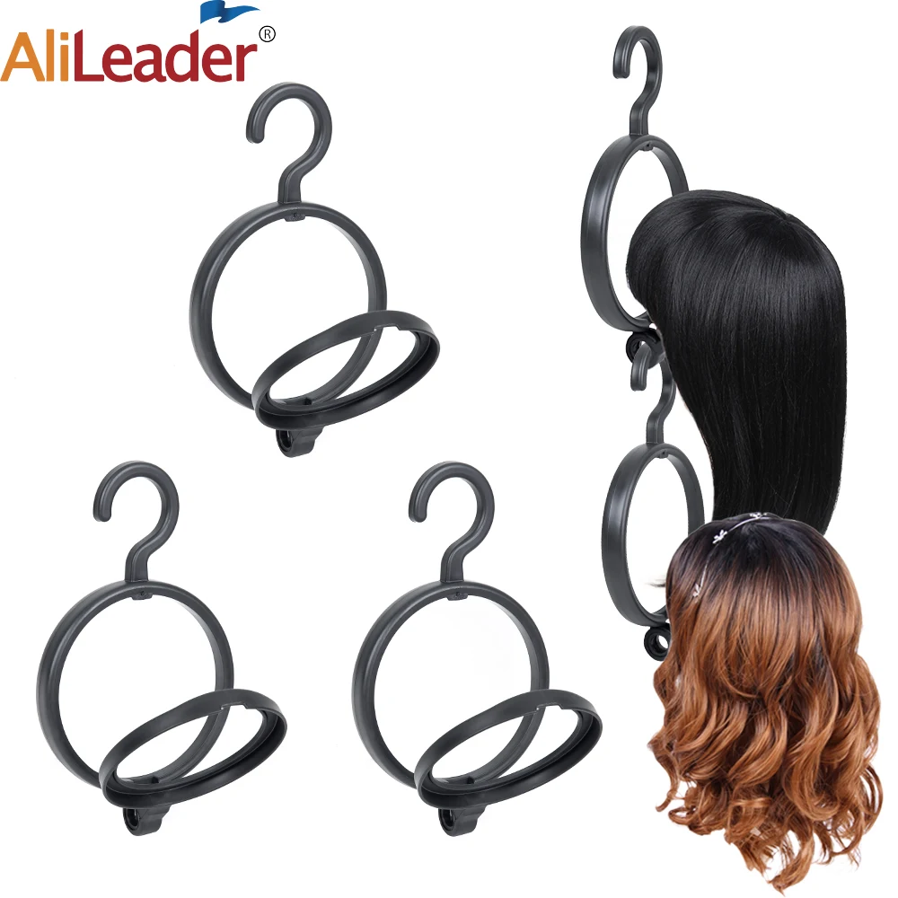 Plastic Hanging Wig Stand Portable Wig Hanger For Multiple Wigs Drying Stand Display Black White Wig Hanging Stand Styling Tool