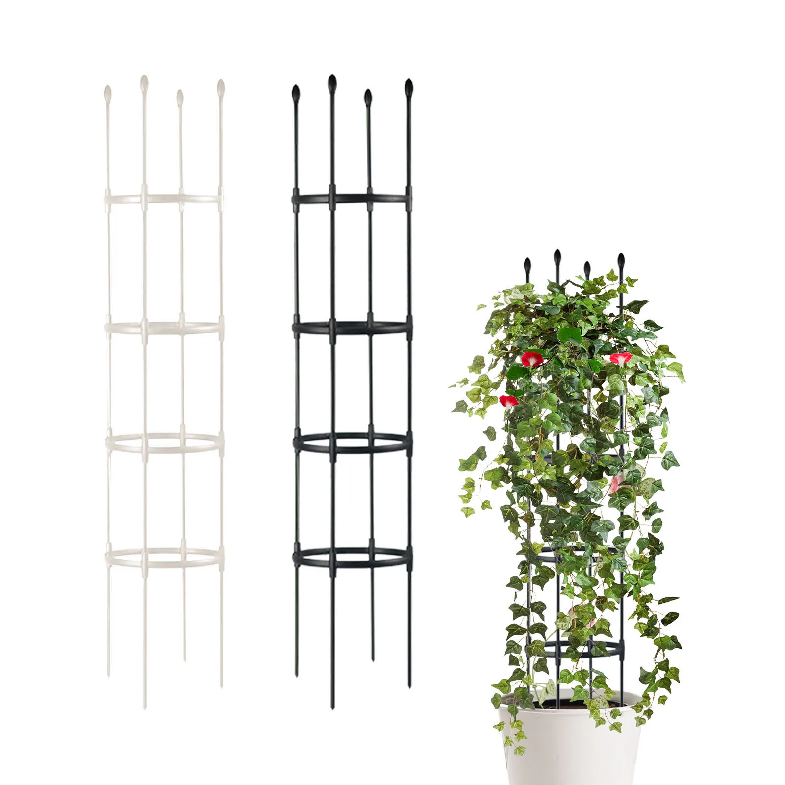 

Practical Climbing Vine Rack Plant Potted Support Frame Garden Plant Cage Flower Support Obelisk Trellis Gardening Accessories