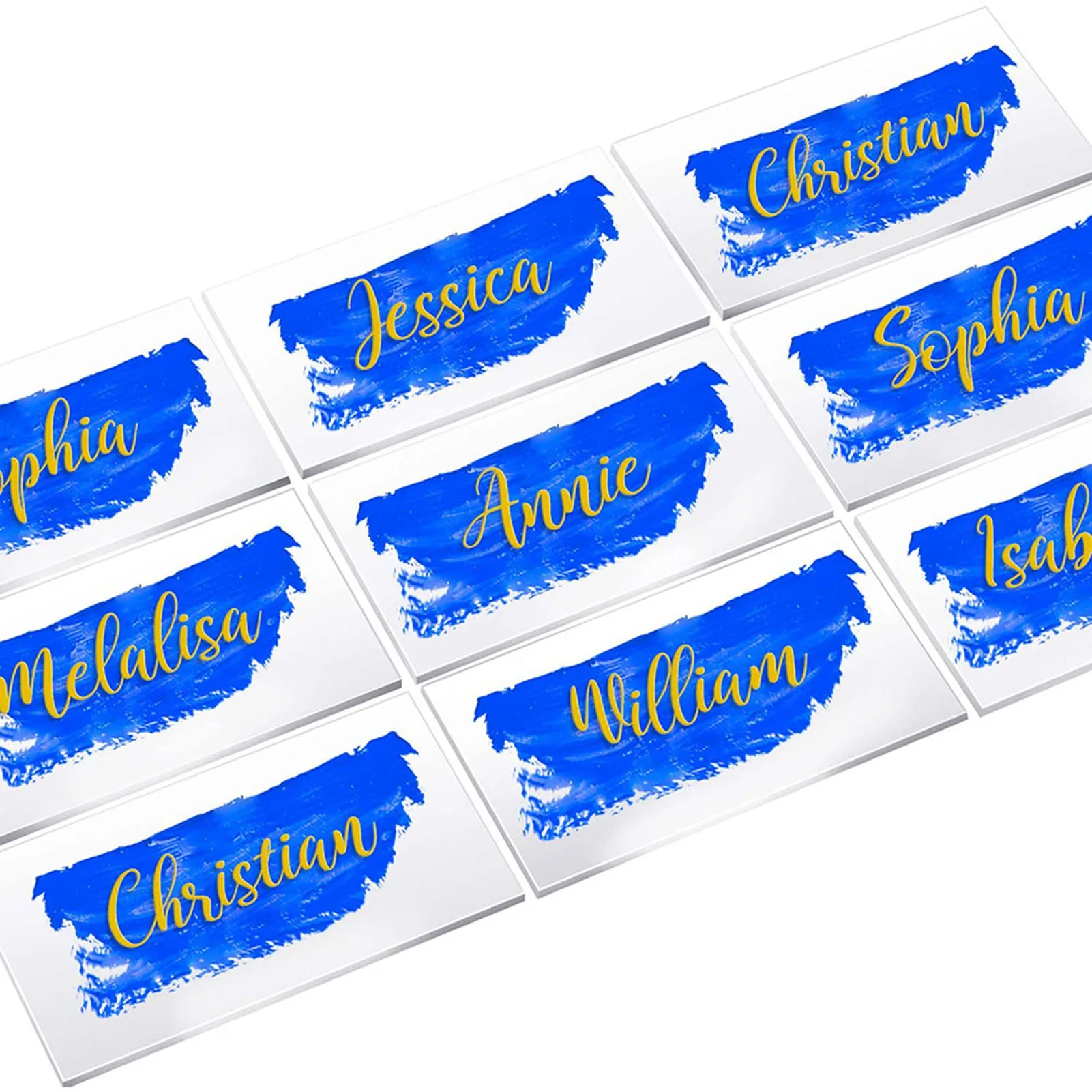 

Blank Acrylic Rectangle Place Cards Waterproof Writable Durable Name Tags for Baby Welcome Party Supply