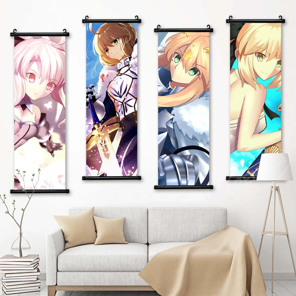 

Wall Artwork Fate Grand Order Canvas Altria Pendragon Pictures Game Painting Print Poster Joan of Arc Hanging Scrolls Home Decor