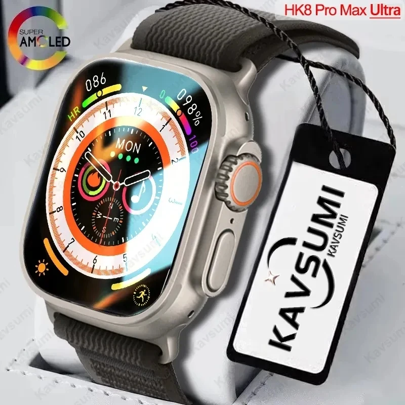 

Новинка, умные часы HK8 Pro Max, мужские часы серии 8, 49 мм, 2,12 дюйма, часы с AMOLED экраном с высокой частотой обновления, умные часы с компасом, 2023