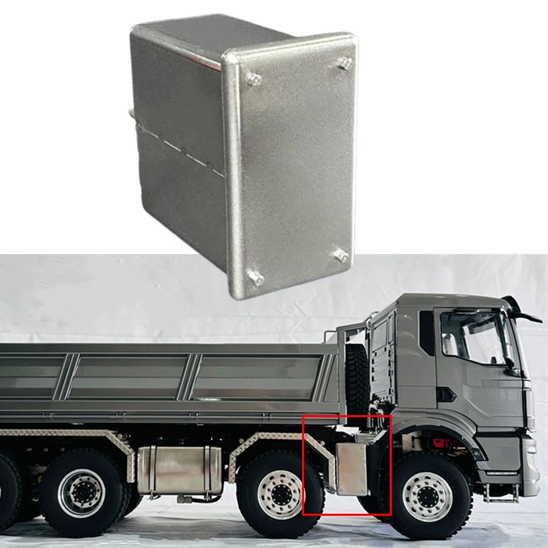 1 шт. 8x8 металлический небольшой выхлопной бак для 1/14 Tamiya RC Truck MAN TGS TGX специальные
