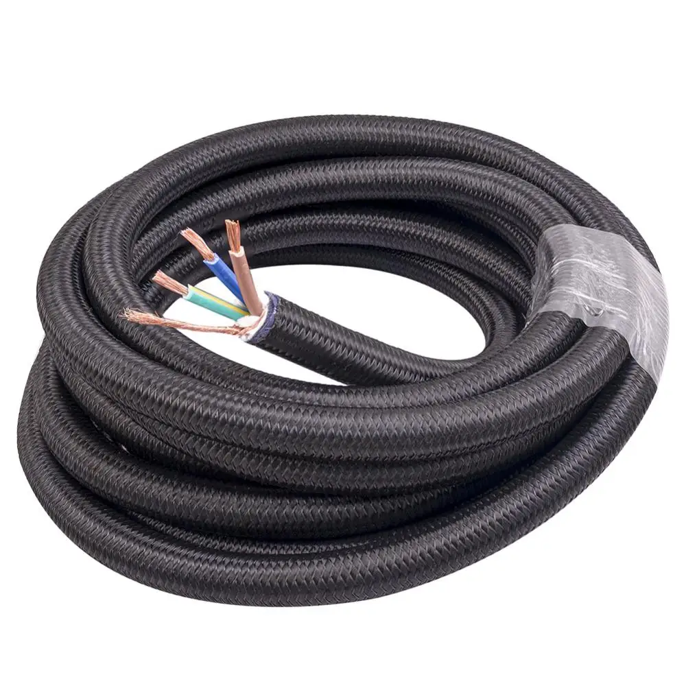 

Fiber Woven Audio Line Pvc Copper Core Audio Cable 1pc Power Cable For Diy Power Amplifier Audio Diy Hifi Power Wire 6n 3m / 5m