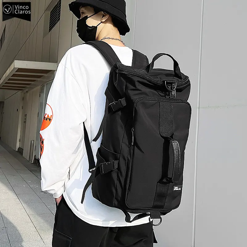 

Cool Streetwear Style Multi-function Man Backpack Harajuku Boys School Bags Lightweight Waterproof Nylon Travel Bags for Men
