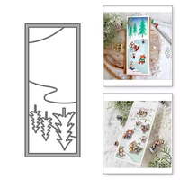 long forest background frame new 2022 metal cutting dies for scrapbooking cut stencil handmade diy card make mould model craft