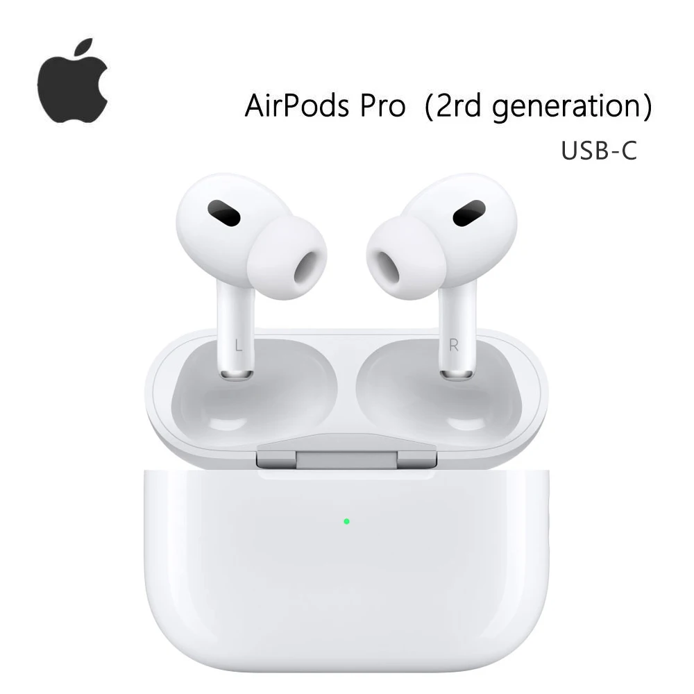 Фото Беспроводные Bluetooth-наушники Apple AirPods Pro 2, активное шумоподавление, прозрачность, пространственное аудио, USB-C, чехол для зарядки MagSafe №1