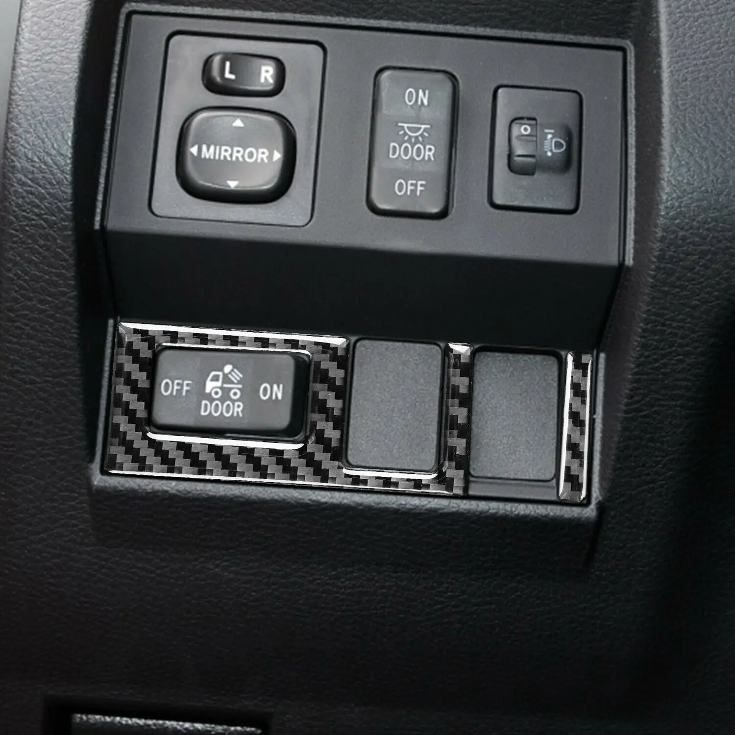 

LHD крышка кнопки переключателя света из настоящего углеродного волокна для Toyota Tundra 2014-2021