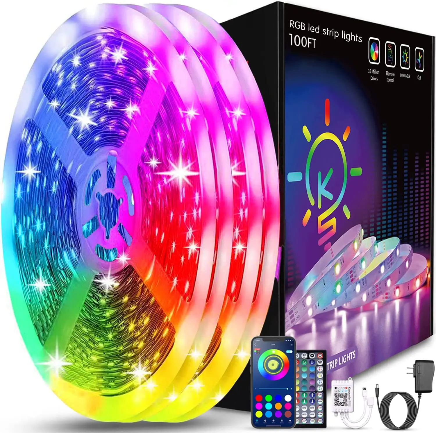 Светодиодная лента Keepsmile 30 м RGB Bluetooth USB светодиодное украшение для подсветки