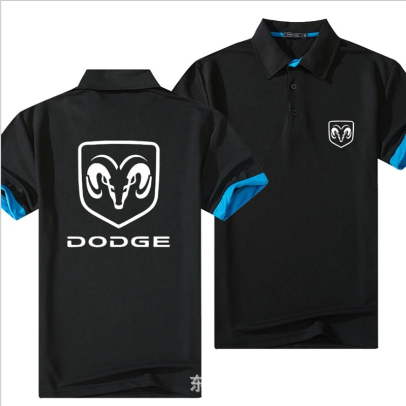 

Brand for DODGE Polo Shirt Men Cotton Short Sleeve Tee Shirts Mens Casual Summer Breathable Solid Color Polos shirt