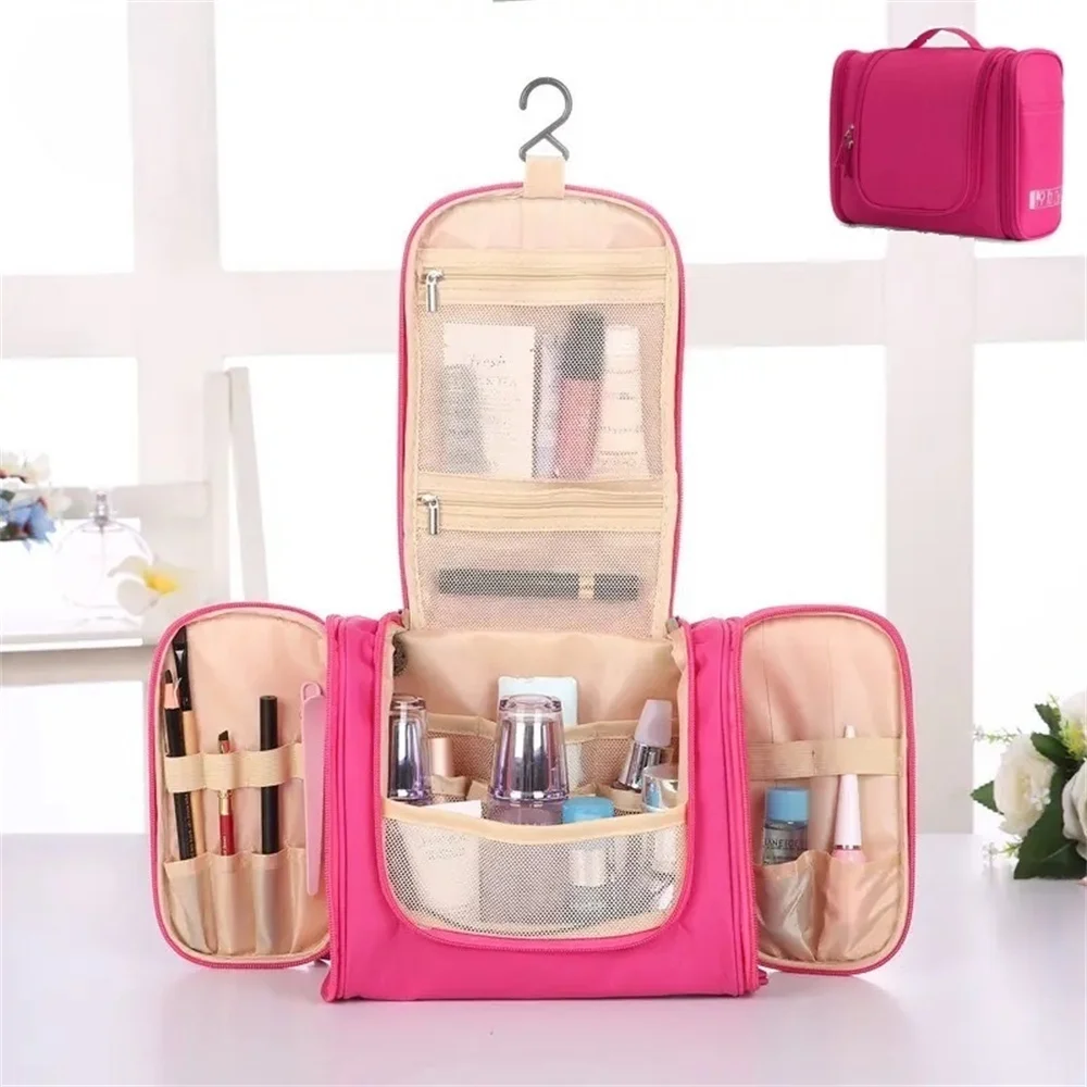

Водонепроницаемая косметичка для макияжа, дорожная сумка для туалетных принадлежностей с подвесным крючком, вместительный контейнер для х...