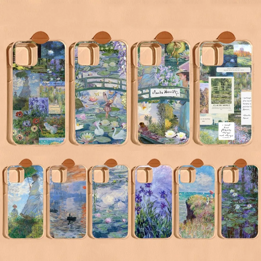 

Claude Monet Painting Art Aesthetic Phone Case For iPhone 15 14 13 12 Mini 11 Pro XS Max X XR SE 6 7 8 Plus