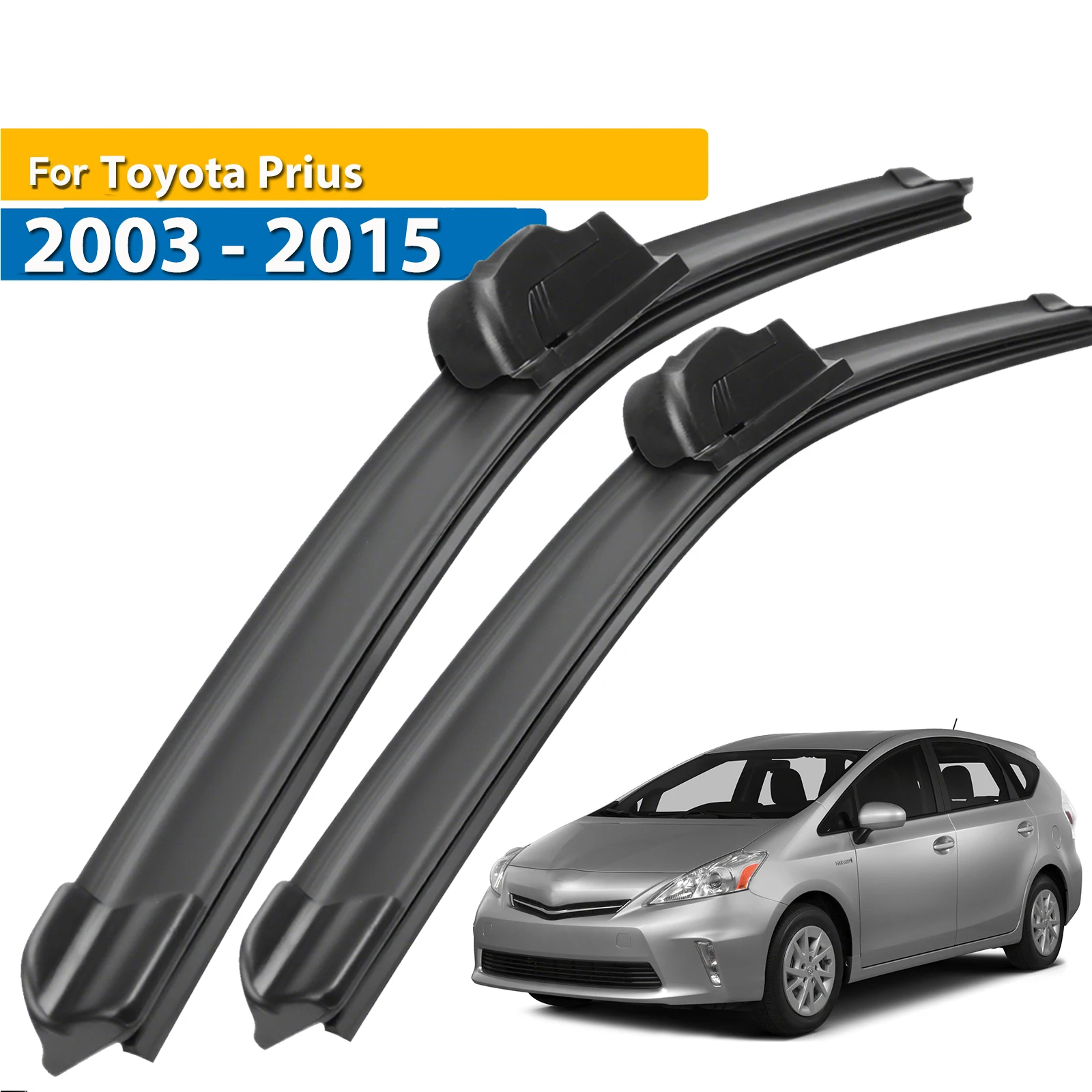 

Щетки стеклоочистителя Erick's для Toyota Prius Тойота Приус 2003-2015, стеклоочистители для автомобилей, натуральные щетки от дождя для лобового стекла 26 дюймов + 16 дюймов