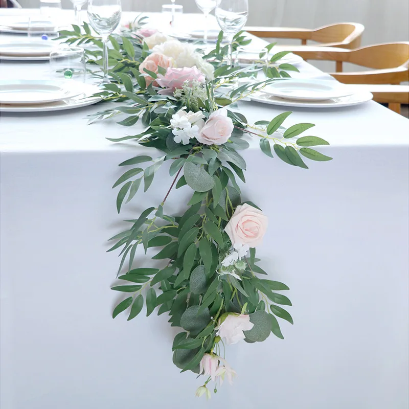 

Simulation Table Rose Flower Wedding Decorations Supplies Festival Party Desktop Arch Scene Layout Rose Flower Ornaments Product
