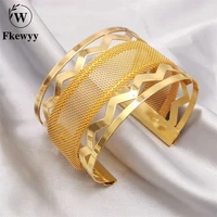 fkewyy luxury bracelet for women goth jewelry design punk accessories hollow out jewelry luxury gold plated cuff bracelet punk