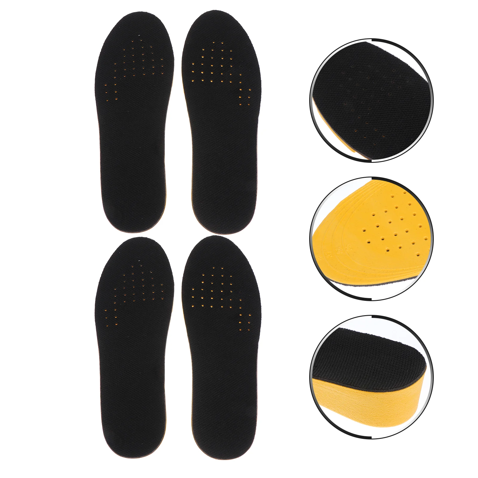 

2 Pairs Insole Invisible Height Increase Insoles Inner Heightening Cushions Shoe Breathing Mesh Men Women Increasing Heel