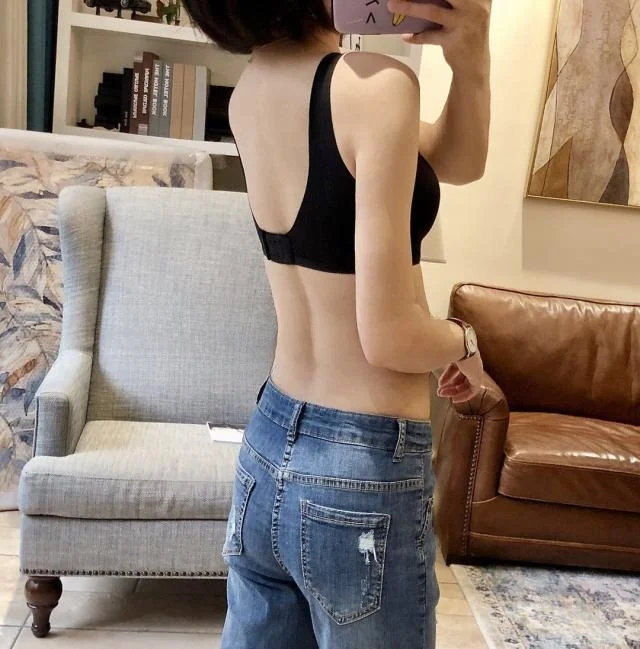 Старый розовый BI дизайн с двойной пряжкой спереди и сзади тонкая коллекция груди