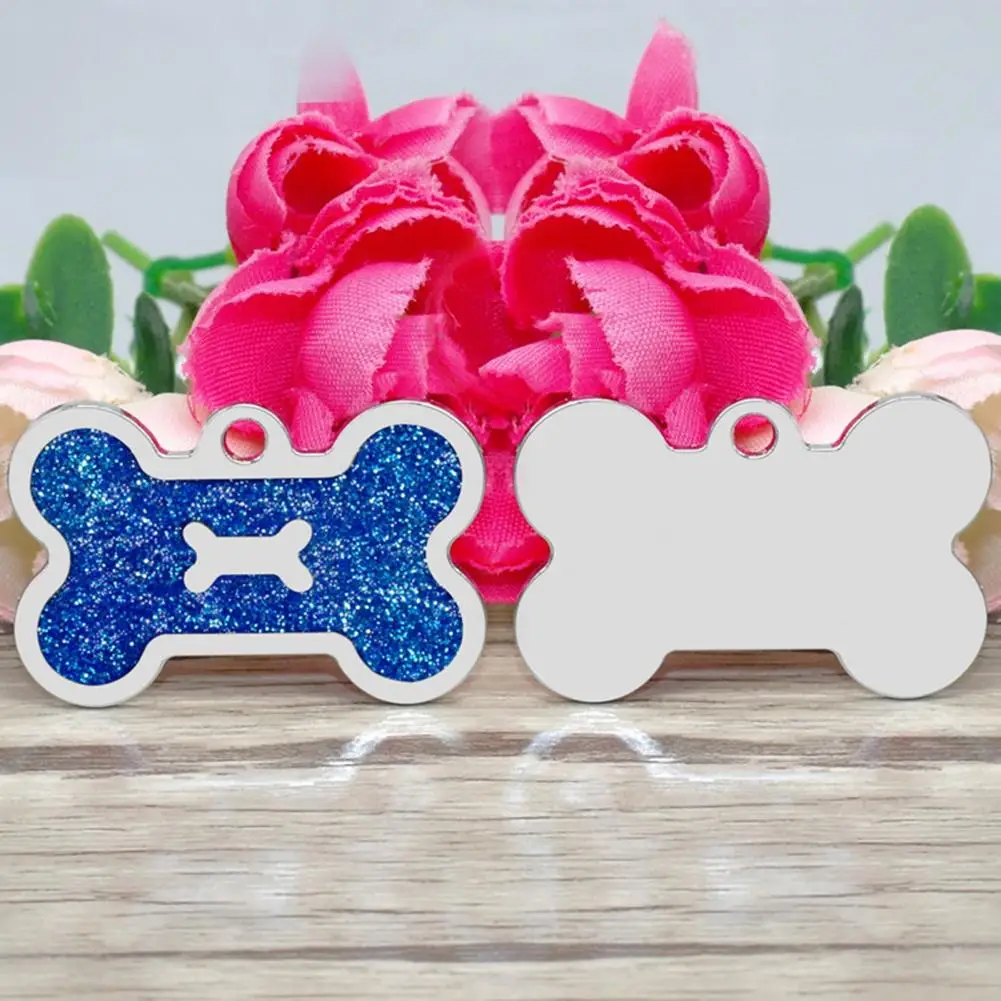 

Good Shiny Surface Detachable Personalized Custom Engraved Pet ID Tag Decor Pet Name Pendants Engraved Pet Tags 2Pcs