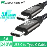 240w usb c to usb type c cable usb c pd fast charging charger cord usb c 5a type c cable 0 5m1m1 5m for macbook samsung xiaomi