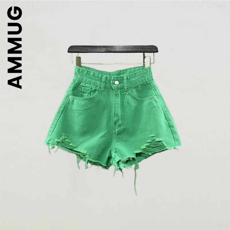 

Ammug New Women Pants Shorts Hip Casual High Waist Green A-line Hot Shorts Pants Sweatpants pants Shorts Pant Chic Elastic