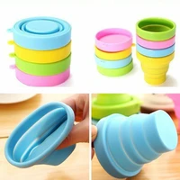 portable silicone retractable folding cup telescopic collapsible outdoor travel picnic camping sports telescopic mouthwash cup