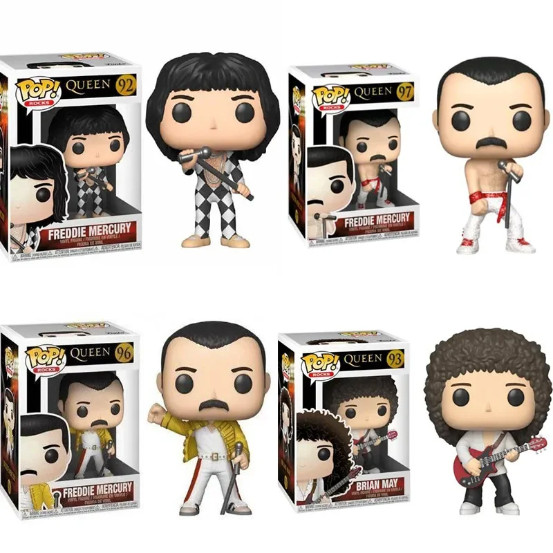 Экшн-фигурка Funko POP Queen Брайан Мэй 93 # Freddie Mercury 97 #96 Коллекционная модель игрушки для