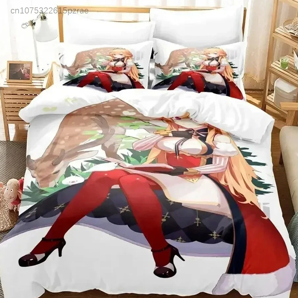 Фото Комплект постельного белья с 3D-принтом в стиле аниме Azur Lane для спальни, мягкие современные покрывала, удобные детские пододеяльники и наволочки №3