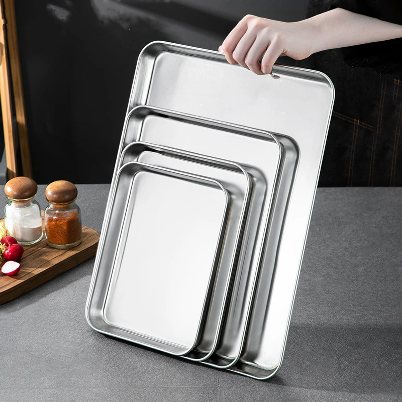 Прямоугольные контейнеры для хранения из нержавеющей стали тушеные блюда