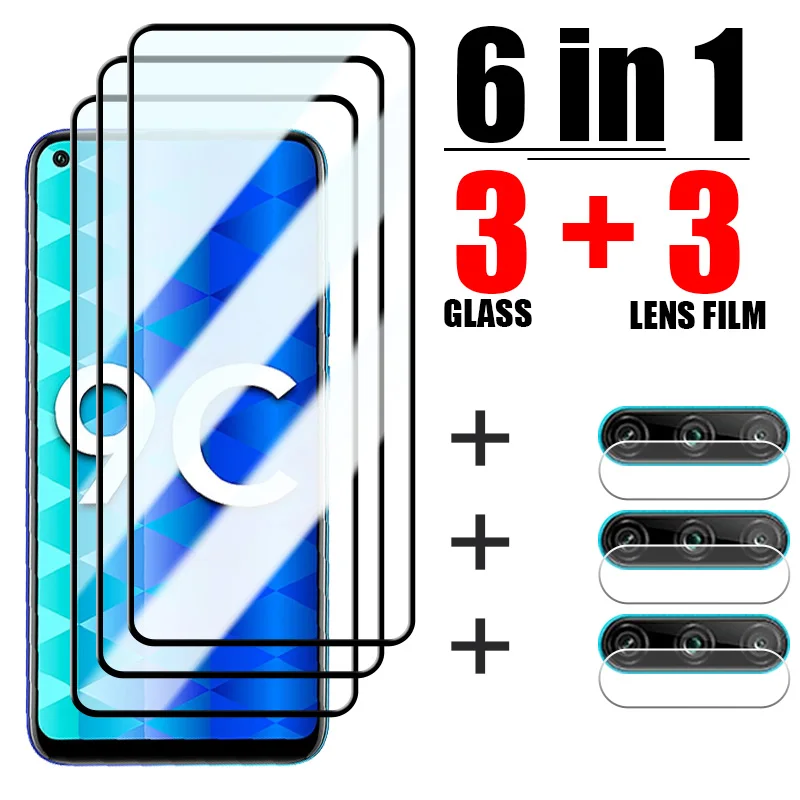 

Закаленное стекло 6 в 1 для Honor 50 30 20 10 9 8 Lite, пленка для объектива камеры Honor 20 8 8A Pro 9C 8C 9X Premium 8X 30i 20i 10i, стекло