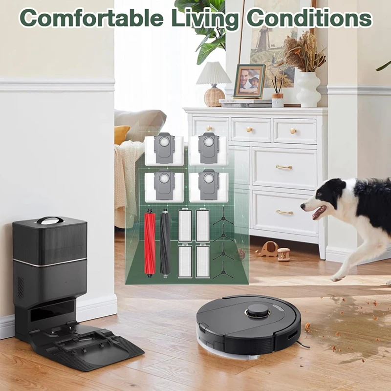 Робот-пылесос LUDA для Roborock Q5 Max+ Pro+ Q8 Основная боковая щетка Hepa-фильтр Мешки пыли