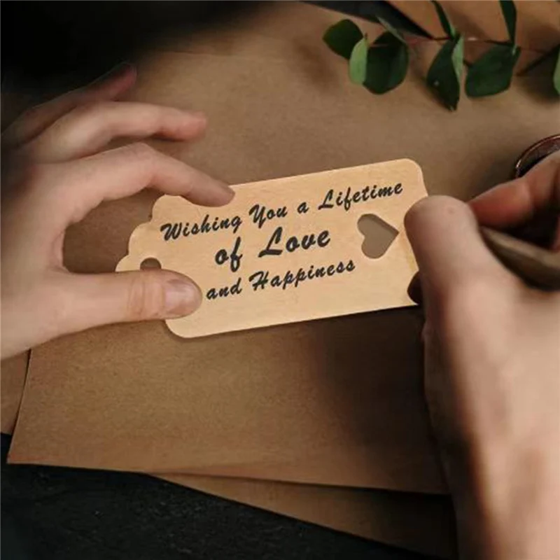 50/100 шт. полые ярлыки из крафт-бумаги