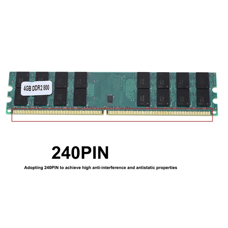 4Gb 4G Ddr2 800Mhz Pc2-6400 Computer Memory Ram Pc Dimm 240-Pin Compatible Amd Platform for Amd Dedicated Desktop Memory images - 6