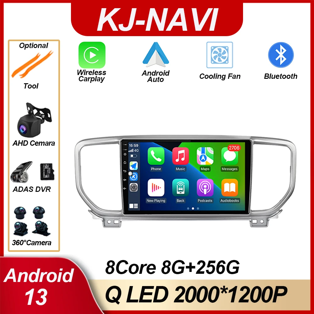 

Android 13 для KIA Sportage KX5 2016 - 2018 9 дюймов 8 ядер WIFI Bluetooth стерео автонавигация GPS вентилятор Система радио мультимедиа