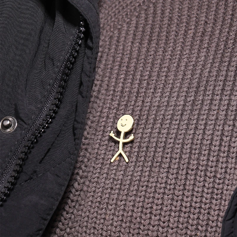 

Необработанные заколки на палец на заказ золотого цвета Забавный мем броши на лацкан значки простое забавное ювелирное изделие подарок для детей друзей брошь из сплава