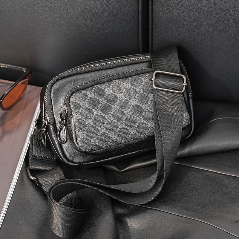 

For Bag Brand Bag Fashion Men Cycling Plaid Bag Corssbody Bag Shoulder Leather Men Design Luxury Messenger Shoulder Crossbody