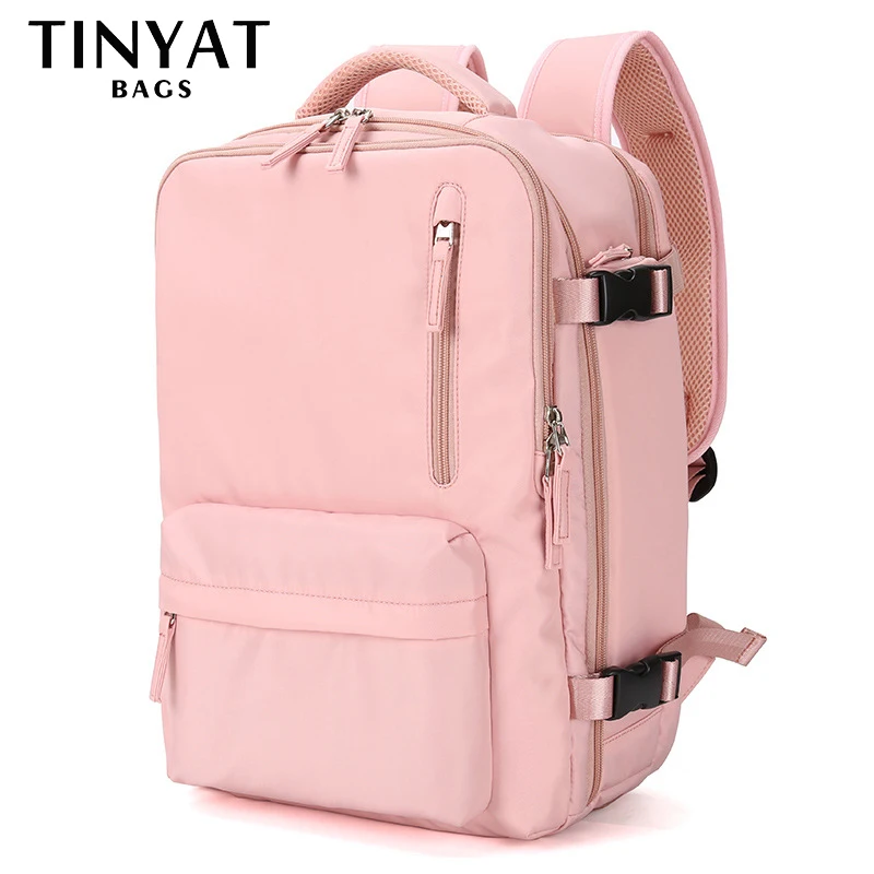 TINYAT Travel Backpack For Women Large Capacity Laptop Backpacks Waterproof Sports Yoga Luggage Bag Multifunction Ladies Bags