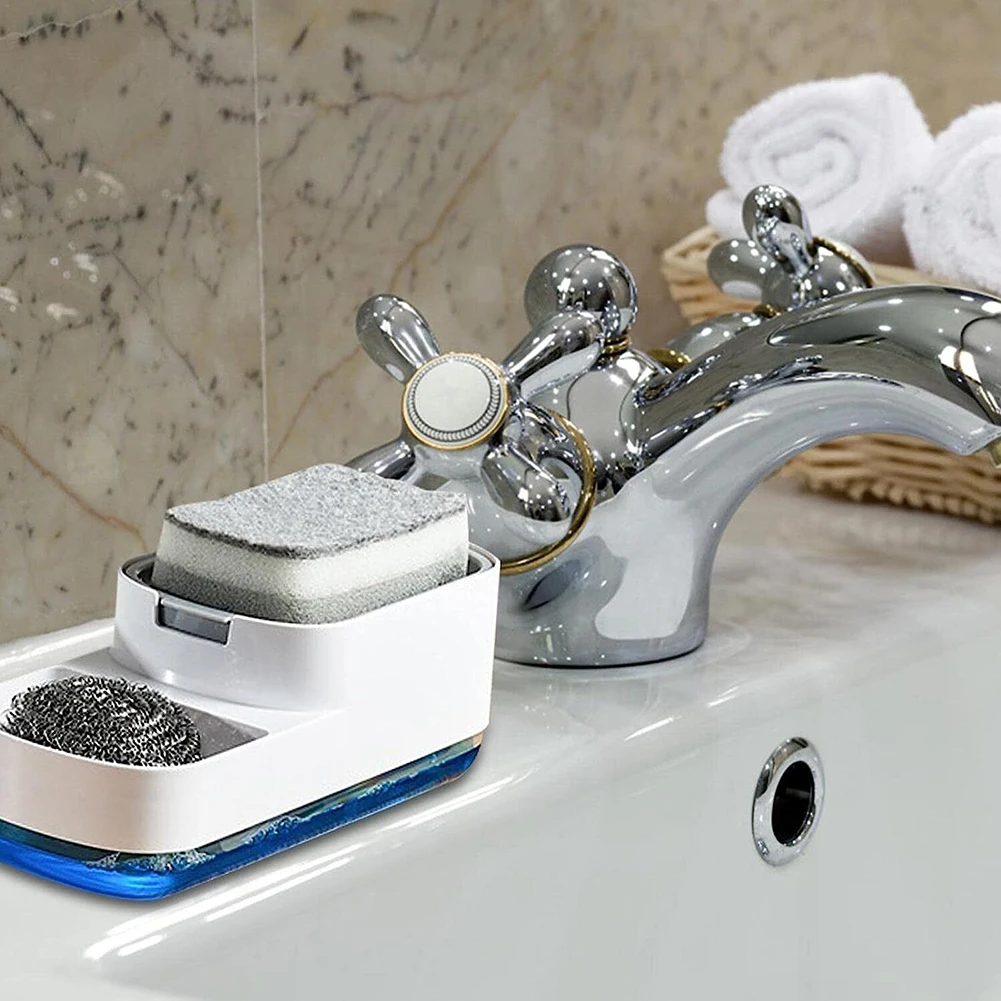 

Keep Your Kitchen Tidy Dish Soap Dispenser with Drain Holes Easy to Disassemble and Clean White/Black Options