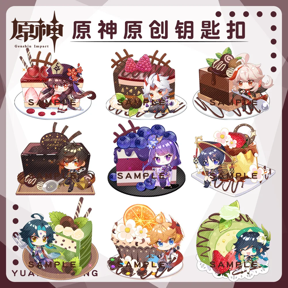 

Genshin Impact Arataki Itto Kunikuzushi Scaramouche Kamisato Ayato Keychain Cartoon Cosplay Christmas Accessories Acrylic Badge